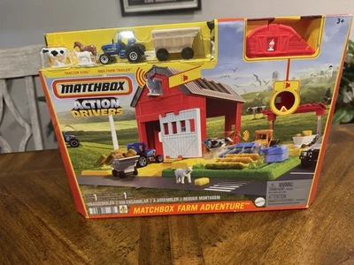 New 2024 Matchbox Action Drivers Farm Adventure w/ Tractor, Trailer, Animals - Image 1 of 3