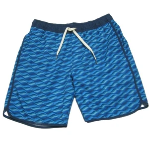 Fair Harbor Badeshorts Herren Gr. Medium (30x8) blau Wellen Kordelzüge - Bild 1 von 12