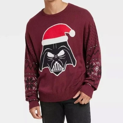 Suéter masculino Disney 100 Darth Vader Star Wars Papai Noel Natal Tacky Holiday GG - Imagem 1 de 4