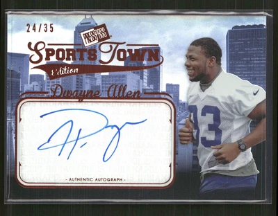 Dwayne Allen 2012 Press Pass Sports Town Red Auto 24/35 - Image 1 of 2