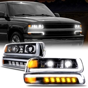 DOT Approved LED Headlights For 1999-2002 Chevy Silverado 2000-06 Suburban Tahoe - Picture 1 of 9