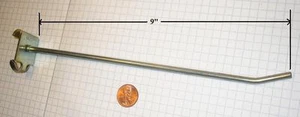 KASON #280-9" 3/16" x 1" CROSSBAR HOOK, STEEL, 9" PROJECTION, BRIGHT ZINC FINISH - Picture 1 of 1