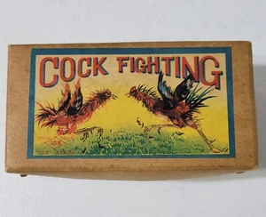 Vintage 1950 Made In Japan Tin Toy Fighting Chicken Spring Mechanism - Picture 1 of 5
