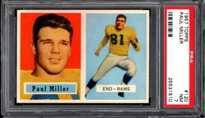 1957 Topps Football #120 Paul Miller PSA 7 - Picture 1 of 2