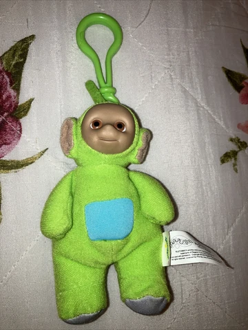 Burger King Teletubbies GREEN DIPSY KEYCHAIN 5" Plush STUFFED ANIMAL Toy Avon Cover