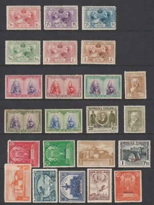 ESPAÑA LOTE DE ACUMULACIÓN ALEATORIO COMO NUEVO Y USADO EN TRES PAGINAS (JF/M) Foto 1 de 3