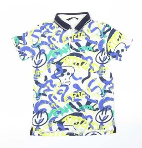 George Girls White Cotton blend Polo Size 9 Years - Picture 1 of 12