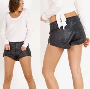 One Teaspoon Luxe Antique Leather Shorts Black Women’s Size XS - Picture 1 of 15