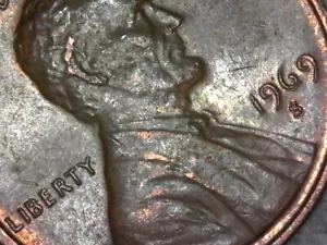 BEAUTIFUL 1969 S Double Die Obverse Lincoln Penny With a reverse Floating Roof - Picture 1 of 11