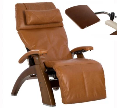 Human Touch PC-610 Saddle Supreme 高级皮革完美椅子躺椅 + LapTop — 第 1/4 张图片
