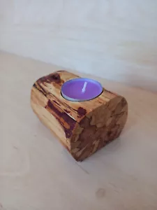 Unique wooden candle holder, wooden decor, Baltic birch tea light candle holder - Picture 1 of 6