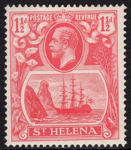 ST HELENA 1922-23 1½D STORM OVER ROCK, S.G. 99d, FINE MINT, CAT. £120 Cover