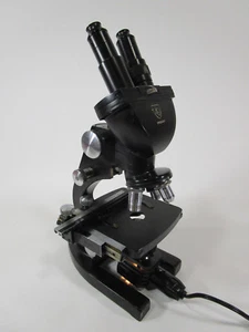 Microscopio binocular vintage óptico americano AO Spencer estéreo iluminado EE. UU. - Imagen 1 de 12