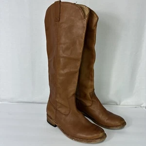 Dolce Vita Vero Cuoio Brown Leather Riding Boots Size 8 - Picture 1 of 11