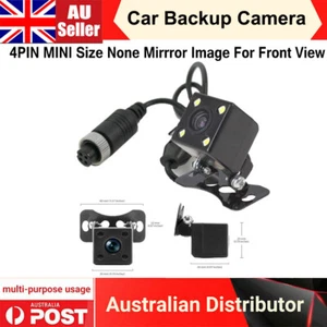 4 PIN MINI Size Front View Camera COMS 4 LEDs Waterproof 12/24v For Car SUV - Picture 1 of 12