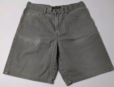 Pantalones cortos de mezclilla Route 66 calce relajado para hombre 36 plateados/verdes Foto 1 de 4