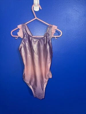 Terno de banho feminino Joe Boxer sereia rosa roxo babados tamanho 4T - Imagem 1 de 4