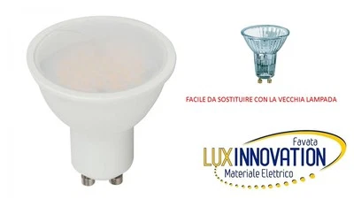 LAMPADA GU10 A LED PER FARETTI LA PIU' LUMINOSA 7W LUCE BIANCA FREDDA 6000K - Immagine 1 di 4