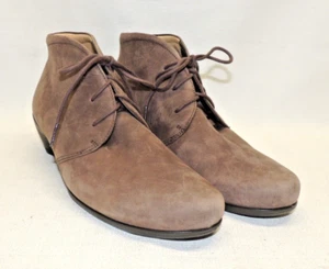 Ecco Brown Suede Lace Up Ankle Booties Sz. 39 - Picture 1 of 7