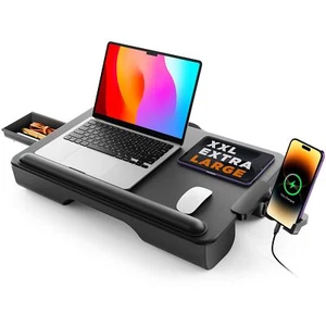 Support Ordinateur Portable lit Cuir Doux pour la Peau 54 * 33cm avec Repose-... - Afbeelding 1 van 8