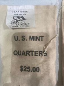 2002-P Tennessee State Quarter Original Mint Sewn Bag 100 coins - Picture 1 of 1