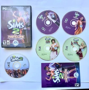 The Sims 2 Lot, University, Nightlife Expansion Pack, H&M Fashion 4 PC Games CD - Picture 1 of 6