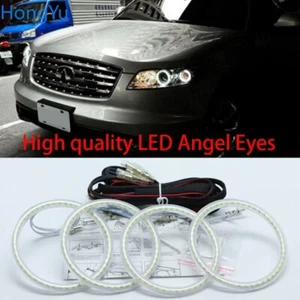 For INFINITI FX35 FX45 2003-2008 SMD led Angel Eyes kit DRL Halo Ring Headlight - Picture 1 of 6