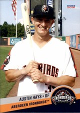 2016 Aberdeen Ironbirds Choice #11 Austin Hays Daytona Beach Florida FL Card