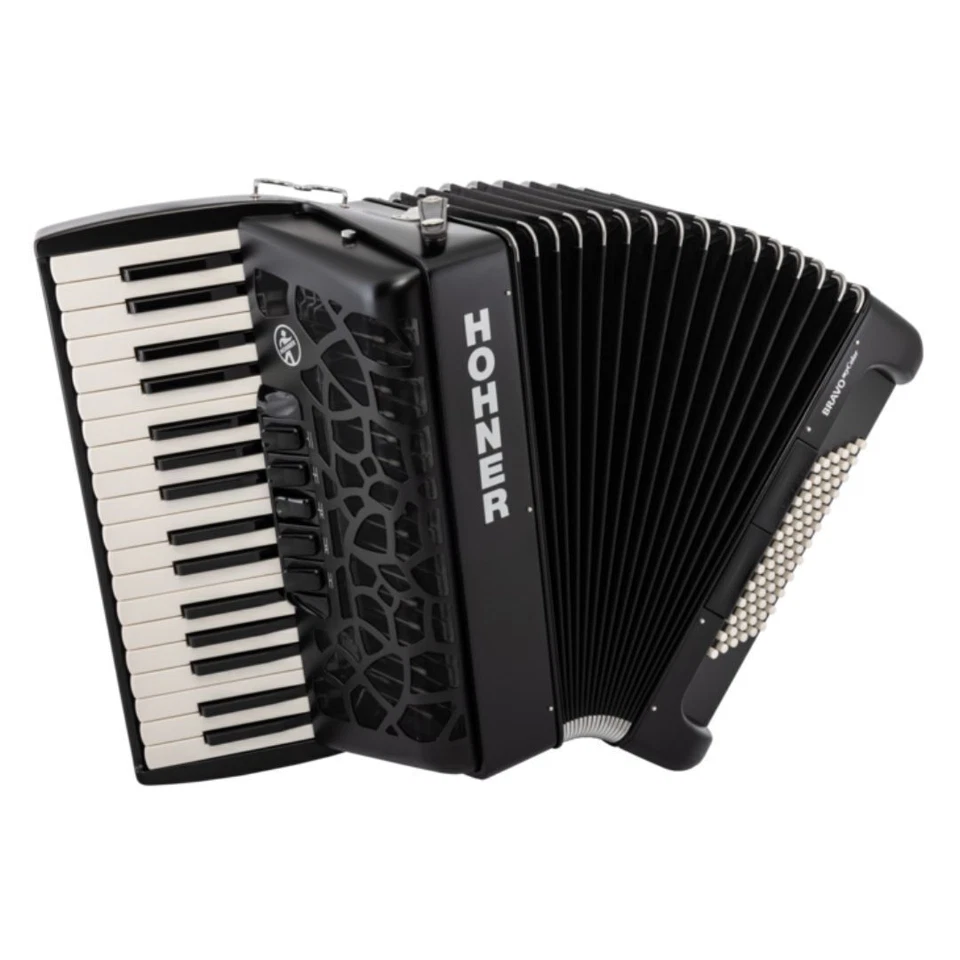 Hohner BRAVO MyColor III 72 Cromático Piano Tecla Noche Jet Negro Acordeón Foto 1 de 1