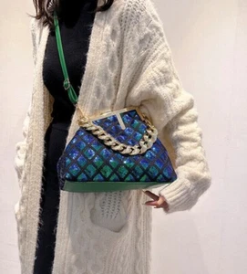 HOT Women chain handbag Stylish shoulder crossbody glitter bag 5 color - Picture 1 of 20