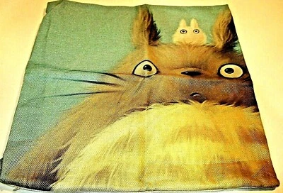 Square Cotton Canvas Cartoon Bunny Pillow Cover 17" x 17" NEW (#52) - Image 1 of 4