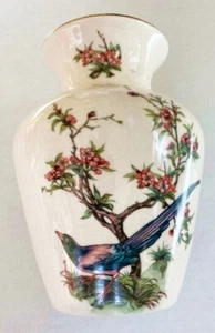 Vintage Ceramic Vase with Birds & Flowers - Picture 1 of 3