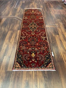 OnSale Hand Knotted Vintage Tribal Floral Runner Village Rug Carpet 2'6x9’3,1721 - Picture 1 of 12