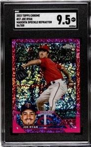 🌟2023 Topps Chrome - Joe Ryan (56/350)💥MAGENTA SPECKLE💥REFRACTOR 🔥CGC 9.5🔥 - Picture 1 of 2