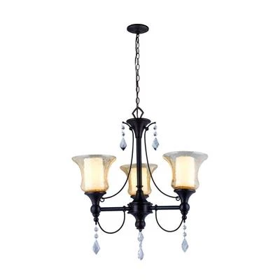 World Imports Ethelyn Collection 3-Light Oil-Rubbed Bronze Chandelier (NIB) - Imagem 1 de 4