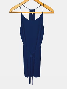 Vestido cebra desnudo para mujer S azul marino corredor espalda tirantes espagueti - Imagen 1 de 3