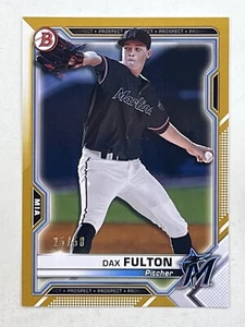 Dax Fulton 2021 Bowman Prospects Gold Border /50 #BP-32 MLB Marlins Trading Card - Picture 1 of 2