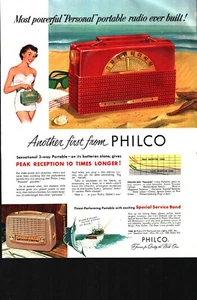 1953 Radio Phonography Philco Vintage Print Ad Sexy girl Music AM FM b5 - Picture 1 of 1