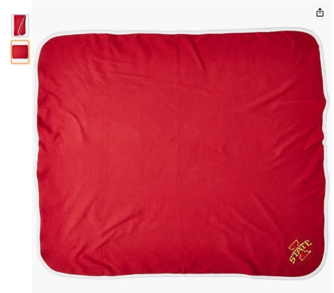 NEW Two Feet Ahead NCAA Iowa State Cyclones Infant Blanket, Crimson/White, OS Cover