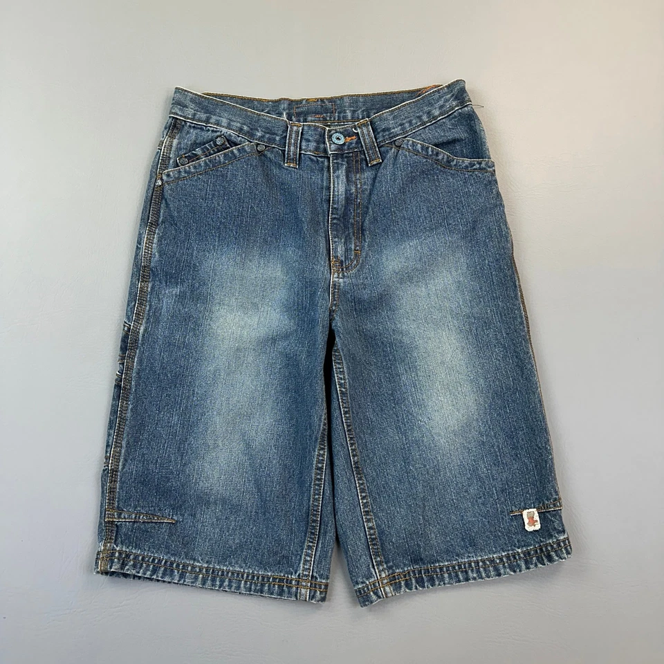 Vintage Timberland Shorts Boys Size 14 (28x12) Medium Wash Denim  Carpenter Jort - Image 1 of 4