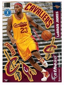 Cleveland Cavaliers Lebron James Fathead 10”x17” NBA Teammate Peel & Stick Wall - Picture 1 of 5