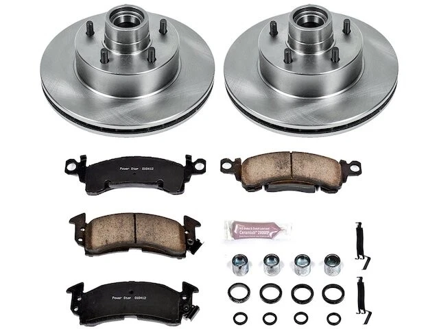 Pastilha de freio dianteiro e kit de rotor para 1971-1973 GMC G15/G1500 Van 1972 TH664HQ - Imagem 1 de 1