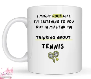Tennis Tasse personalisiert. Geschenkideen zum Geburtstag, Neuheitengeschenke, Kaffeetasse. - Bild 1 von 5