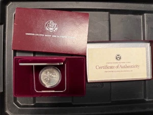 1988 United States Mint Olympic Coins Silver Dollar, Uncirculated COA - Picture 1 of 5
