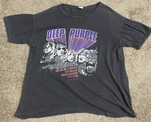 Vintage 80's Deep Purple Knebworth Park Concert Tour T Shirt Size Small/Medium - Picture 1 of 5
