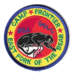 BSA CAMP FRONTIER EAST FORK GREAT SALT LAKE COUNCIL 1991 W/BLACK CAT MINT PATCH - Picture 1 of 3