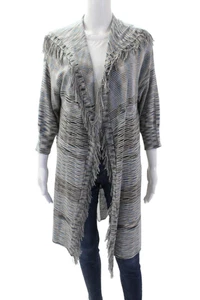 SOH Womens Striped Short Sleeves Hooded Sweater Multi Colored Size Small - Picture 1 of 6
