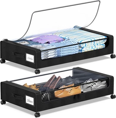 Under Bed Storage with Wheels, 2-Pack Under the Bed Storage Containers - Image 1 of 4