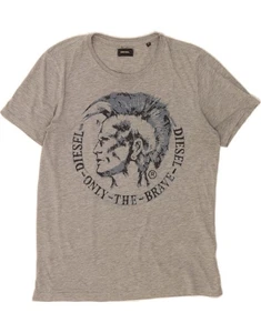 Camiseta DIESEL Para Hombre Gráfica Top Gris Medio DS59 - Imagen 1 de 3