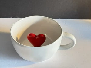 Stoneware Latte Mug with Peek-a-boo Heart - Threshold 13 fl oz New - Picture 1 of 4